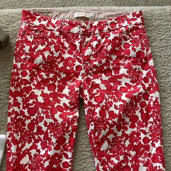 Tory Burch Laurel Cropped Straight Leg Pants - Picture 3 of 8